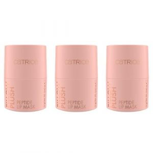 Catrice Pillow Plush Peptide Lot de 3 masques &agrave; l&egrave;vres N&deg;010 Nude hydratant, lissant, nourrissant, naturels, v&eacute;g&eacute;taliens, sans paraben, sans particules de microplastique, sans nanoparticules (3 x 12 g (PURISH &ndash; your beauty dealer, neuf)