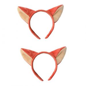 DEARMAMY 2pièces Bandeau Oreilles De Renard Costume Cosplay Pour Fête Accessoires Animaux Déguisement (Liiane, neuf)