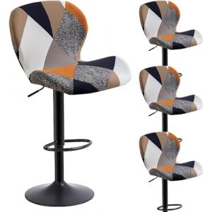 Housse Tabouret de Bar en Velours/Incurvé Lot de 2/4/6 Extensible Couvre de Tabouret de Bar de pub Couverture de Tabouret Haute Housse Chaise de Salle a Manger Couvre Protecion De Chaise ( Color : #28 (Lausit Zenr, neuf)