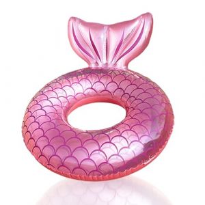 70cm Bouée de Natation Sirène Rose,Bouée Piscine Gonflable Enfant,Anneau de Natation Gonflable Sirène Queue Poisson,PVC Bouée Sirène Piscine pour Fille Enfant Les Fêtes D'été sur La Plage Piscine (Cerf Courtaud, neuf)