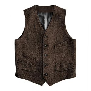 Solovedress Veste de costume en laine, forme r&eacute;guli&egrave;re, veste de costume formelle pour mariage, veste de gar&ccedil;on d'honneur, caf&eacute;, XL (solovedress, neuf)