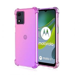 RankOne Coque de T&eacute;l&eacute;phone Convient pour Motorola Moto E13 (6.5" inches) Transparent TPU Silicone D&eacute;grad&eacute; de Couleur Case - Rose Mauve (Rankone, neuf)