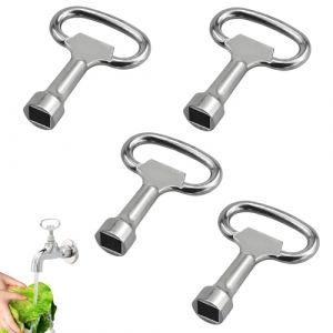 clé triangle métal 4 pièces pour armoire électrique compteur gaz eau – clé universelle carrée triangulaire 8mm multi-usage extérieure (淘裔商贸, neuf)
