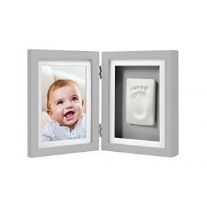 Pearhead Babyprints Papier peint pour b&eacute;b&eacute; et empreinte de bureau Cadre photo et kit d'impression, gris (PLANBABY, neuf)