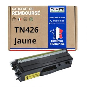 COMETE, Marque Fran&ccedil;aise - TN426- 1 Cartouche de Toner Compatible avec Brother TN-426 - pour Brother HL-L 8360 (CDW), MFC-L 8900 (CDW), HL-L8360, HL-L8360CDW, MFC-L8900, MFC-L8900CDW (1 Jaune) (Comete Consommable&reg;, neuf)