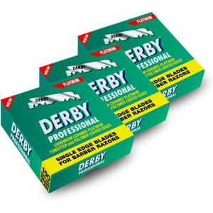 Derby Lames de rasoir Prossional &agrave; un seul tranchant, 300 unit&eacute;s (paquet de 1) (Razor Blades Club, neuf)