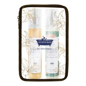 Trousse de Voyage Évasion en Provence - Brumes Corps & Cheveux Tiaré du Soleil et Vanille Coco - Parfums de Grasse - 100ml (La Malle Au Trésor, neuf)