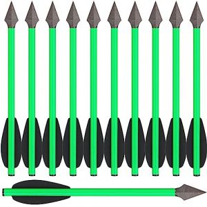 WANVZMR Arbal&egrave;te Fl&egrave;ches 6.3'' Pistolet Arbal&egrave;te Carbone Arbal&egrave;te Fl&egrave;ches avec Pointes de Fl&egrave;che 50 &agrave; 80 LBS pour Pratiquer la Cible de tir et la Chasse (Style3 12pcs) (BINGHENG OU, neuf)