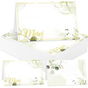 BORISCA 60 Pcs Marque Place Mariage, Cartes de Place 11cm X 8.5cm Carte de Table Mariage Romantique Porte Nom Table, Carte Porte Nom Table Anniversaire Decoration Mariage pour les Mariages (Jiang Hongqin, neuf)