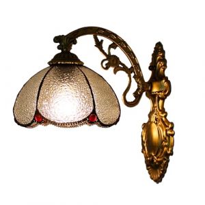 E27 Applique Murale Int&eacute;rieure, Lampe de Chevet Murale de Style Tiffany,Fait &agrave; la main Abat-jour en Vitrail, Vintage Luminaire pour Chambre Couloir Salon Escalier H&ocirc;tel, Baroque (Type : B) (Chao Zan Maoyi, neuf)