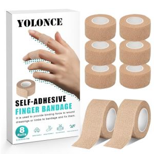 8 Rouleaux Tape pour Doigt avec Adhésif extra Fort,Bande de Sparadrap élastique étanche, Adapté à Tous Les Sports de Plein Air Entraînement et Récupération Musculaire(Beige) (wangshuangting, neuf)