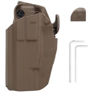 Étui Tactique de Pistolet Gauche Droit pour G1ock 17 20 21 22 31 / H & K VP40 45 / S & W M & P 22 45 9mm / S1GP225 / Taurus PT24 PT809 PT840 (Left-Tan) (BOXUN-FR, neuf)