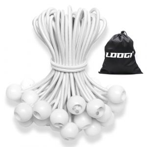 VEVIK Tendeur Elastique 25 Pièces, Tendeur Bache 15cm, Corde Elastique, Sandow Elastique, Tendeur en Caoutchouc, Cordons Élastiques avec Boules pour Pavillon, Bâche, Tente, Rideaux, Bannière, Camping (VEVIK, neuf)