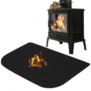Tapis Ignifuge, 106 &times; 61 cm Plaque de Protection Antispark pour Po&ecirc;le &agrave; Bois, Tapis de Protection en Fibre de Verre et Silicone, Tapis R&eacute;sistant &agrave; la Chaleur pour Chemin&eacute;es et Po&ecirc;les (ALFAXCELE, neuf)