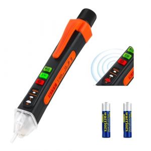 Penriter D&eacute;tecteur de Tension Sans Contact, Testeur de Tension avec Sensibilit&eacute; R&eacute;glable 12-1000V/48-1000V AC, Testeur &Eacute;lectrique avec Buzzer Sonore et LED Lampe, Stylo de Test &Eacute;lectrique (YiShengQing, neuf)