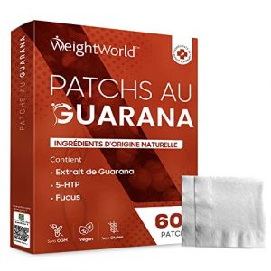 Patchs au Guarana +5 HTP - 60 Patches pour Silhouette Plus Affin&eacute;e, Ventre, Cuisse, Bras - Fucus, Lin, Th&eacute; Vert, Griffona - Patch Autocollant Action Puissante, Efficace, Ingr&eacute;dients Origine Naturelle (Comfort Click, neuf)