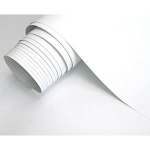 Papier Adhesif pour Meuble Blanc Mat Film Adhesif pour Mur Cuisine Fen&ecirc;tre Toilette Cristal Vinyle Decoratif Impermeable Stickers Meubles 30x120 cm (GOYA PRINT, neuf)