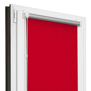 Estika Store occultant Thermique sans percage - Rouge - 45 x 120 cm - Store Enrouleur sans percage, Stores intérieurs pour Porte ou Fenetre, Protection Thermique (Estika, neuf)