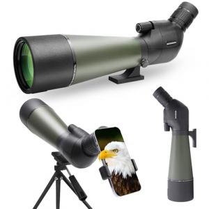 Longue-Vue 20-60x80, BOSSDUN Ed Longue-Vue, Objectif FMC, BAK4 Longue-Vue Ultra Haute définition avec trépied, Support de téléphone, Sac de Transport (ZTAmzon, neuf)