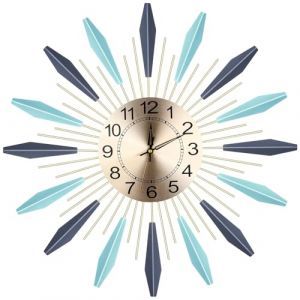 Horloge Murale Moderne et Tendance de 52.5CM en M&eacute;tal - Pendule Design Silencieuse Grande Horloge pour Cuisine et Salon Bureau Chambre &agrave; coucher Mouvement Horloge Silencieuse D&eacute;coration Murale (keivmlvt-fr, neuf)