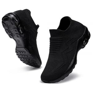 LARNMERN Chaussures de Securite Femmes Ultra légère Chaussures Aide Soignante Confort Service Médicales Hopitaux Chaussures de Travail sans Lacets Hands-Free Baskets Sécurité Confortable 36EU,Noir (Larnmern Aircradle, neuf)