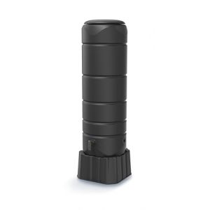 YourCasa Recuperateur d eau de pluie [CircleTower] 110L avec pied, couvercle, robinet – recuperateur eau de pluie récupérateur eau de pluie Réservoir d'eau de pluie Reservoir eau de pluie (Anthracite) (yourcasa, neuf)