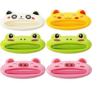 EORPAVU Presse-tubes d'aide à l'autonomie 6 pièces porte-dentifrice, presse-brosse à dents, presse-tube en plastique, presse-dentifrice, adapté au dentifrice, à la moutarde (HE CHANGYUAN, neuf)