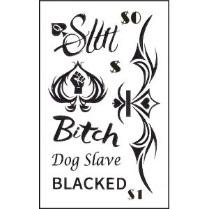 Lot 7 Mini Faux Tatouages Temporaires Ephémères Stickers Autocollant Pour Ongles ou Corp Sexy Adultes Coquin HotWife Libertin Tattoo Femme Tatoo Sexe Hot Charme Erotique Séduction (Innova-store, neuf)
