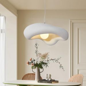 TMKOO Wabi-sabi Lampe &Agrave; Suspension Cr&eacute;ative Irr&eacute;guli&egrave;re Lampe &Agrave; Suspension Cr&eacute;ative E27 En Forme De Nuage Lustre Blanc Eclairage Int&eacute;rieur D&eacute;coration Ajustable Maison Pour Salle &Agrave; Manger Cuisine(30cm) (jiaxianhuiminriyongbaihuodian, neuf)