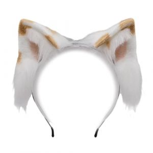 Oxxggkao Serre-t&ecirc;te en peluche avec oreilles de chat pour costume d'Halloween, festivals, jeux de r&ocirc;le, queue d'anime, accessoire de f&ecirc;te costum&eacute;e, accessoire de festival avec oreilles d'animaux (2000t, neuf)