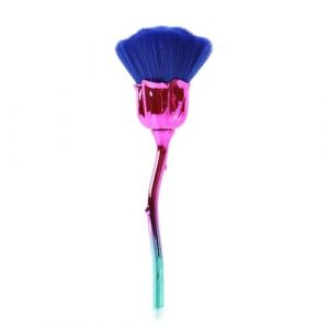 ISAKEN Pinceau à poussière pour ongles, pinceau à ongles rose pour nail art, brosse à poussière pour manucure pinceau à tête de rose, brosse de maquillage multifonctionnelle pour maquillage liquide, (Qpolly, neuf)