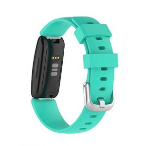 BoLuo Bracelet Compatible avec Fitbit Ace3/ Inspire2,Bracelets de Montre,Silicone Bande Sport Remplacement avec fermoir Réglable Sangle pour Fitbit Ace3/Fitbit Inspire2 Accessories (vert, S) (BoLuo, neuf)