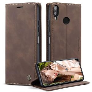 Coque pour Huawei P Smart 2018/Y7S, [Housse en Cuir PU Premium] [Etui &agrave; Rabat] [Pochette de Portefeuille], Protection Anti-Choc &Eacute;tui de Protection pour Huawei P Smart 2018/Y7S - Caf&eacute; (Belzsxy, neuf)