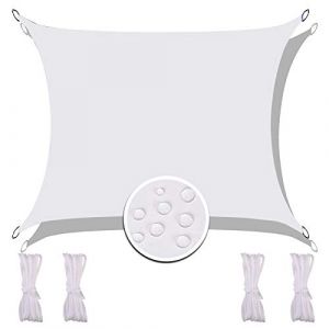 Voile D'ombrage Toile 2X2.5M, Resistant aua Taches Toile Tendue Différentes Tailles avec Corde de Fixation Durable pour Carport Blanc (Redfire-EU, neuf)