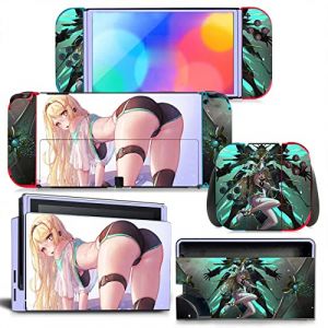 Autocollant pour Switch OLED Skin Sticker Decal Cover pour Switch OLED Console Skin Dock Joy Con Wrap Full Wrap Skin pour NS OLED Vinyl 98749 Autocollant l'adhérence (TianMiiShop, neuf)