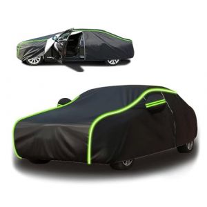 Bache Voiture pour Jaguar E Type 1961-1974,Protection Voiture Exterieur Imperm&eacute;able,Noir Housses pour Auto Compl&egrave;te,avec Fermeture &eacute;clair Bandes R&eacute;fl&eacute;chissantes 2025 derni&egrave;re Version (LiHuiBiao, neuf)