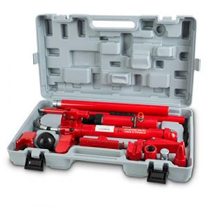 EBERTH Presse &agrave; carrosserie hydraulique avec Puissance 10T, kit de d&eacute;bosselage Complet Comprenant Une Presse, 7 pi&egrave;ces de Pression, Un &eacute;carteur, Une Mallette, Outillage Automobile Professionnel (rocket-tools, neuf)