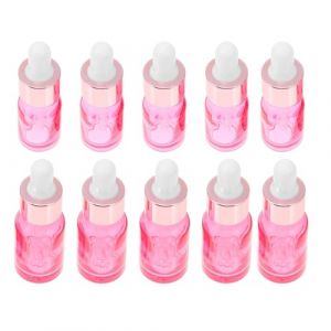 IMIKEYA Lot de 10 Set de Flacons Compte-gouttes en Verre Rechargeable 5ml et 10ml, Couleur Rose Pipette Rose Dor&eacute;, Bouteilles D&rsquo;huile Essentielle pour Voyage et Usage Quotidien, &Eacute;tui (Elsy Abbas, neuf)