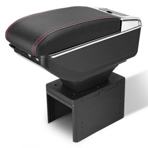 Accoudoir Central de Voiture Universel, Accoudoir de Voiture Réglable, Console Centrale Noire, Boîte de Rangement pour Rembourrage D'accoudoir de Voiture, Boîte D'accoudoir Extra (BAFOVY-eu, neuf)