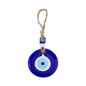 MisFun Bleu Mauvais Oeil, Oeil Turc Suspendu Pendentif Verre Contre Le Mauvais œil Nazar Boncuk Porte Bonheur, pour Protection Accrocher au Mur et Voiture Ornement Bonne Chance (7 CM) (JIANGX, neuf)