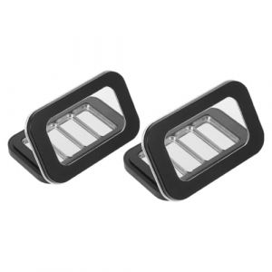 Hohopeti Bo&icirc;te Magn&eacute;tique de Rangement Maquillage 2 Pi&egrave;ces, Palette Compacte 4 Godets S en Plastique Noir Mat, Plateaux Vides pour Fards &agrave; Paupi&egrave;res et Surligneurs, pour Voyage (Orcchid, neuf)