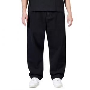 BIISDOST Baggy Jeans Y2k Salopette pour homme S&eacute;chage rapide Pantalon d'entra&icirc;nement Pantalon cargo Uni Pantalon d'ext&eacute;rieur respirant Pantalon tendance d&eacute;contract&eacute; Pantalons pour hommes avec r&eacute;serve (Take Idea, neuf)