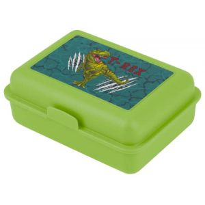 Baagl Boîte à goûter pour enfants avec compartiments - Boîte à goûter avec séparateur pour l'école et le jardin d'enfants - Lunchbox avec compartiments pour les filles (T-Rex) (PRESCO GROUP A.S., neuf)