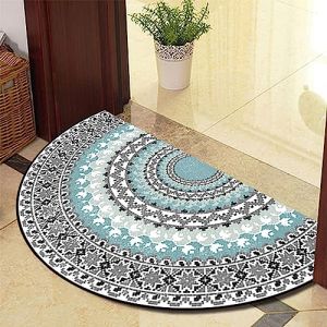 Guest Ruyunlai Paillasson Tapis D'entréE Demi Lune IntéRieur Dexterieur pour Terrasse Rond Exterieur Entree D’Entree Interieur Absorbant Bord Gris 80x160cm (Guest Ruyunlai, neuf)