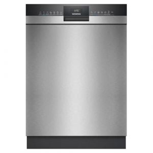 Siemens SN43ES04TE iQ300 Lave-vaisselle sous plan, 60 cm, panier &agrave; couverts, varioSpeed Plus, fonctionnement efficace et silencieux, s&eacute;chage automatique, aquaStop, Home Connect, en acier bross&eacute; (Tec & More, neuf)