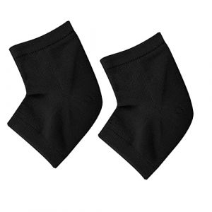 Chaussettes de Talon en Gel Hydratantes, Manchons de Talon en Gel, Chaussettes en Gel pour le Soin des Pieds, Protecteur de la Peau des Pieds, Soulage la Douleur et la Pression, Coussin de(Black) (Rotekt, neuf)
