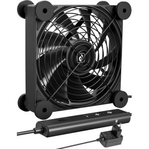 upHere gaming Ventilateur PC 120mm,120 x 25mm Ventilateur PC 220V Ultra Silencieux,AC Ventilateur 12V Double Roller Ball,avec Contrôleur de Vitesse,Cinq Réglable,pour PC/Playstation/TV Box,U3DC1 (upHere gaming, neuf)