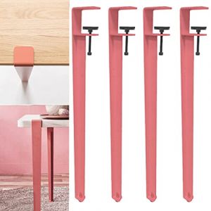 4pcs pieds de serrage de table en m&eacute;tal, pieds de table basse r&eacute;glables, pied de table de salle &agrave; manger en forme de F, pieds de support d'&eacute;tabli en fer, pieds de barre de bricolage, conception s (heyejiaxin, neuf)