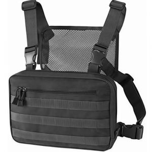 Gexgune Militaire Tactique Poitrine Sac Sac &agrave; Dos Hommes r&eacute;glable Multifonctionnel Molle Outil Poche Sac &agrave; bandouli&egrave;re Tactique Gilet Sac (Aeryoyo FR, neuf)