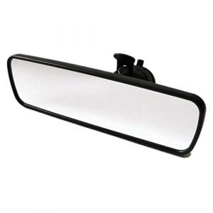 R&eacute;troviseur Int&eacute;rieur Conduite Accompagn&eacute;e Universel pour Voiture Miroir Anti-&eacute;blouissement Clip Panoramique pour V&eacute;hicule (Miroir Blanc/Cadre-Noir) (BININBOX-FR, neuf)